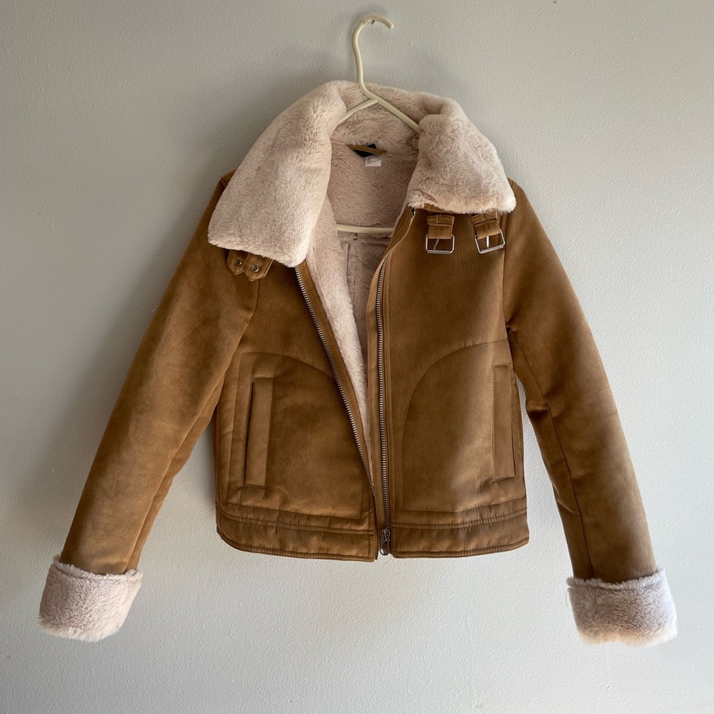 Faux fur lined jacket